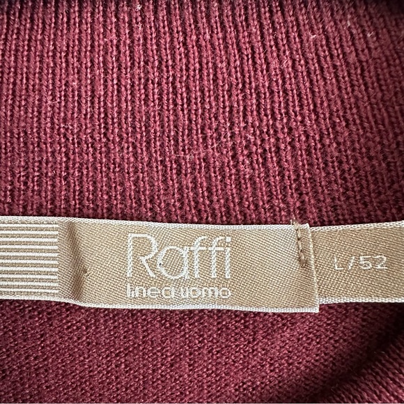 Raffi Linea Uomo 100% Extra Fine Merino Wool Men's Sweater Size L/52 - Picture 3 of 12